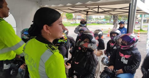 Motociclistas en Bogotá