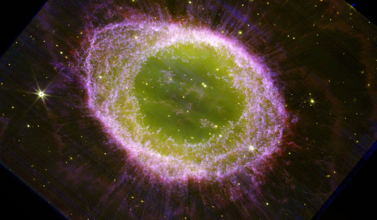 Estrella agonizando captada por James Webb