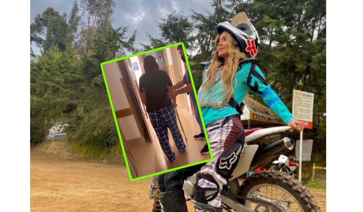 Miss universe Santander, Nina Pinzón, practica motocross