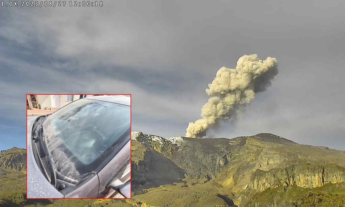 Volcán Nevado del Ruiz: cae ceniza en Manizales
