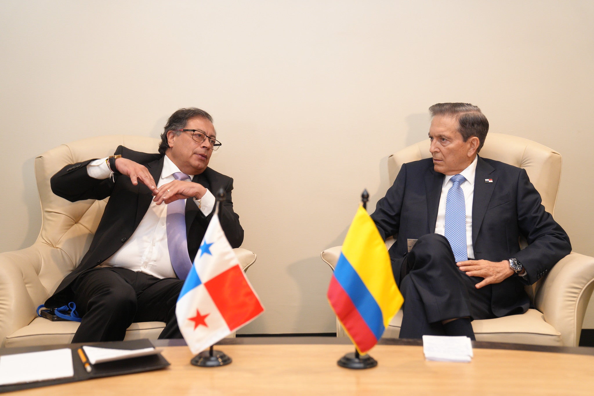 Gustavo Petro y Laurentino Cortizo