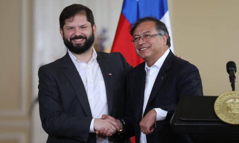 Gabriel Boric y Gustavo Petro