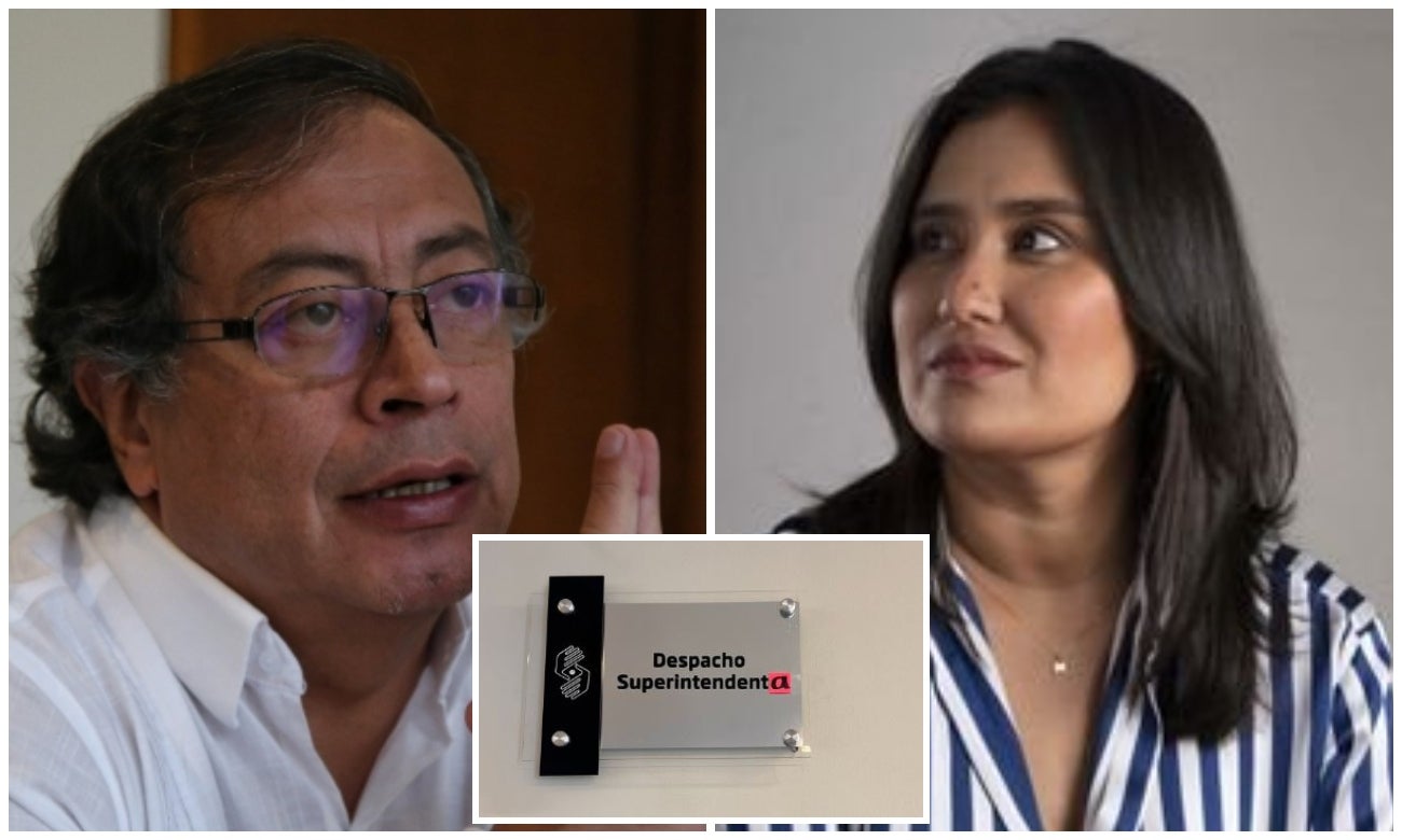 Superintendente de la Economía Solidaria, María José Navarro Muñoz y Gustavo Petro