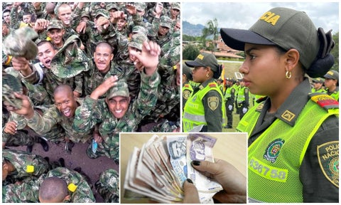 Auxiliares de policía y soldados que prestan servicio militar recibirán más dinero