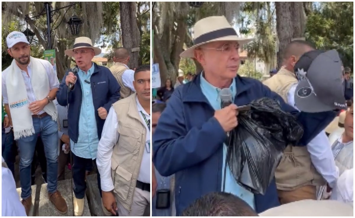 Álvaro Uribe pidió fiadas cachuchas para que jóvenes que protestaban en su contra no se quemaran