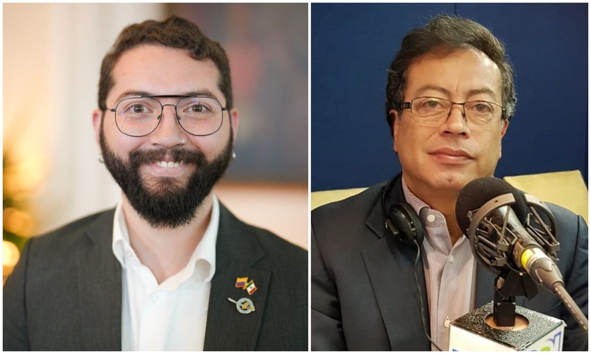 Embajador Moisés Ninco Daza y Gustavo Petro