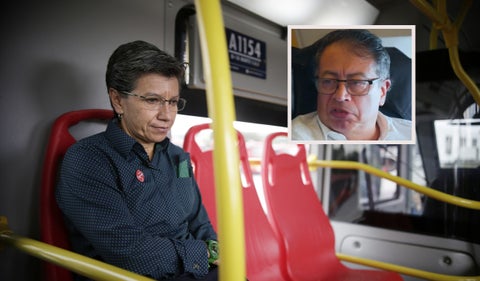 Claudia López y Gustavo Petro