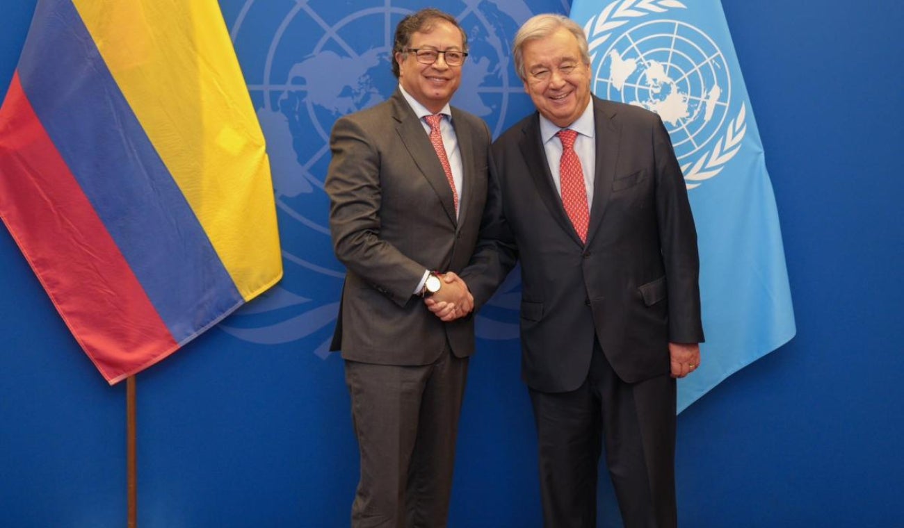 Gustavo Petro y Antonio Guterres