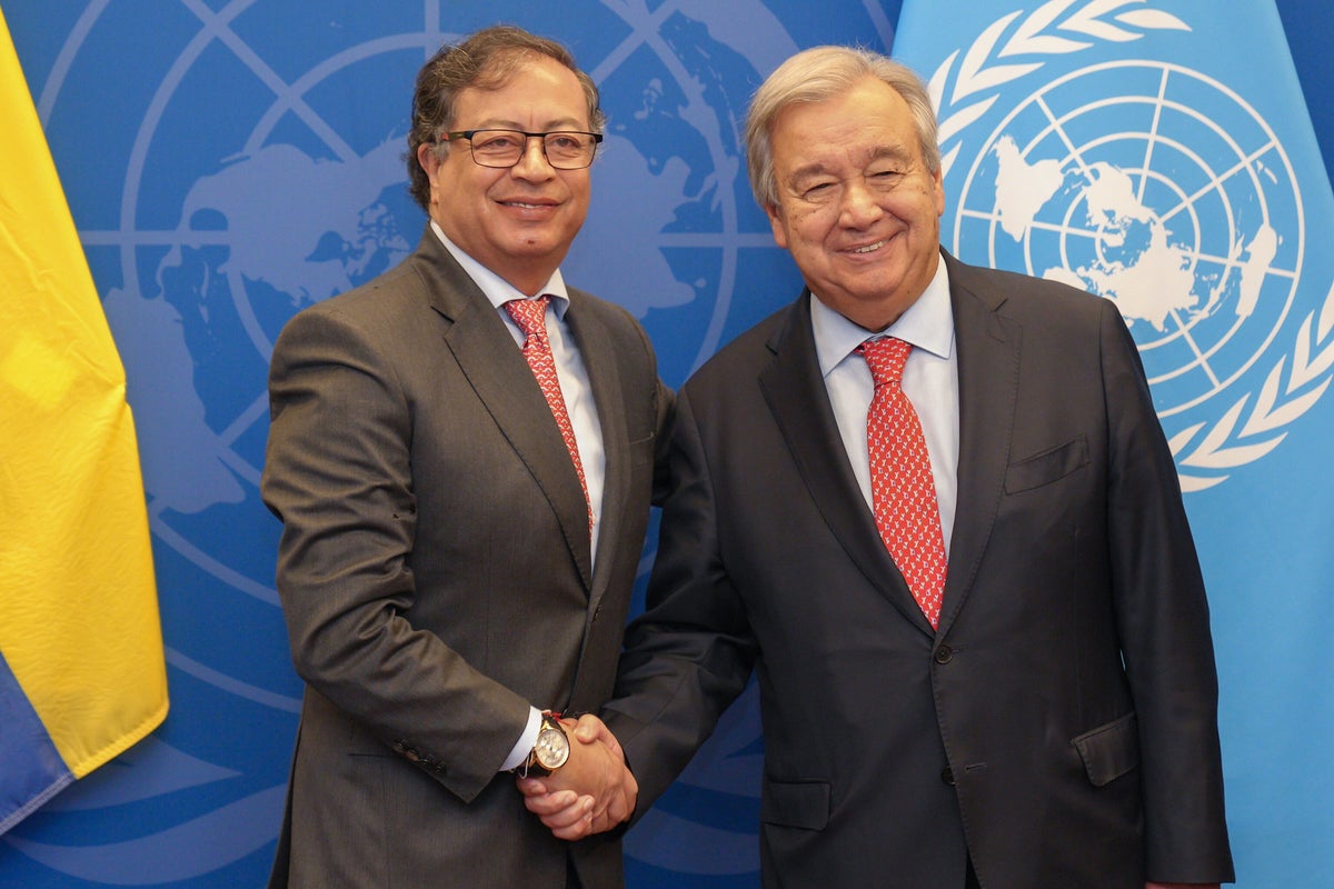 Gustavo Petro y António Guterres