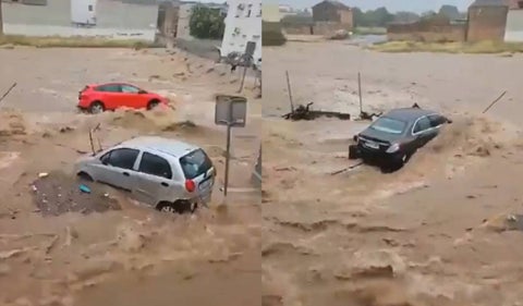 Inundaciones por fuertes lluvias en gran parte de España