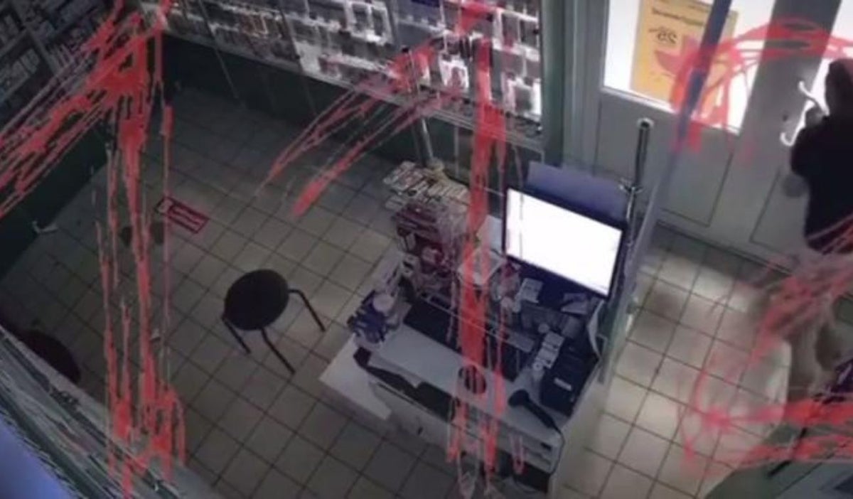 Ladrón robó una farmacia