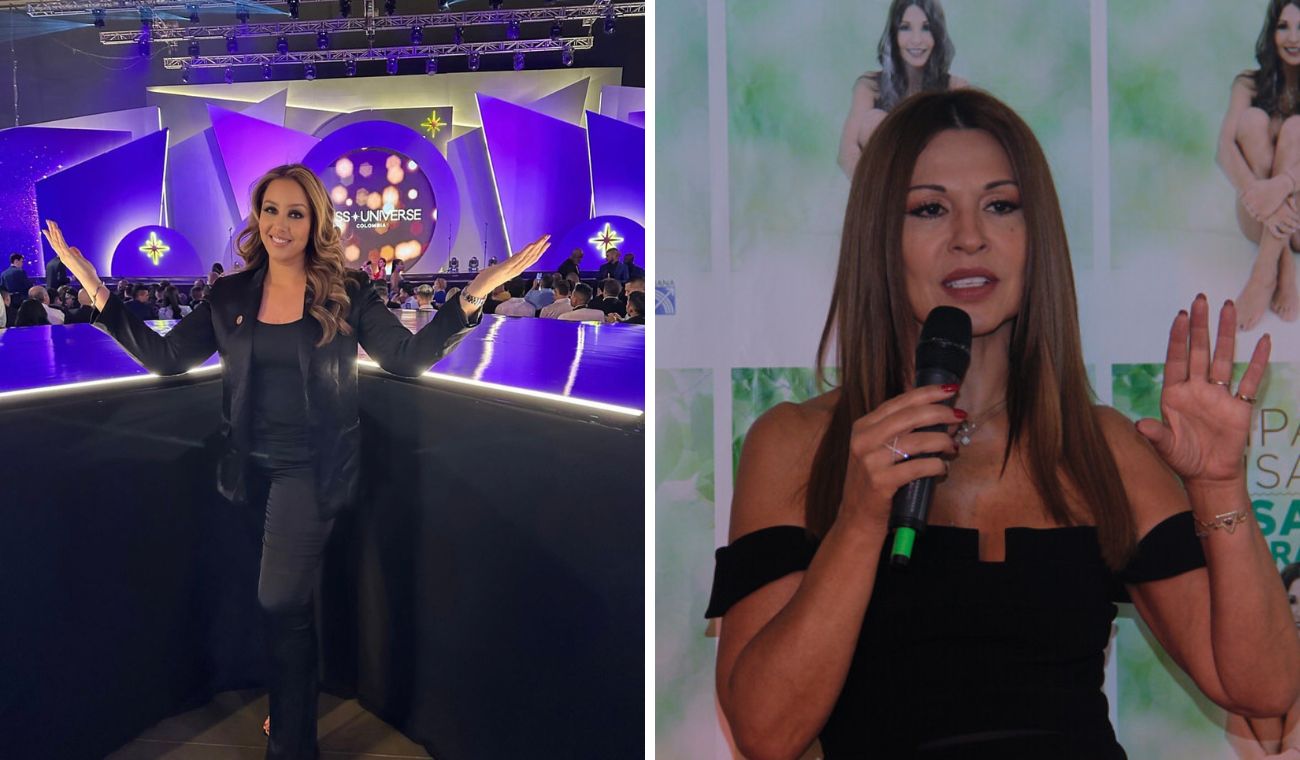 Natalie en el set de Miss Universe Colombia, Amparo en el lanzamiento de su libro.
