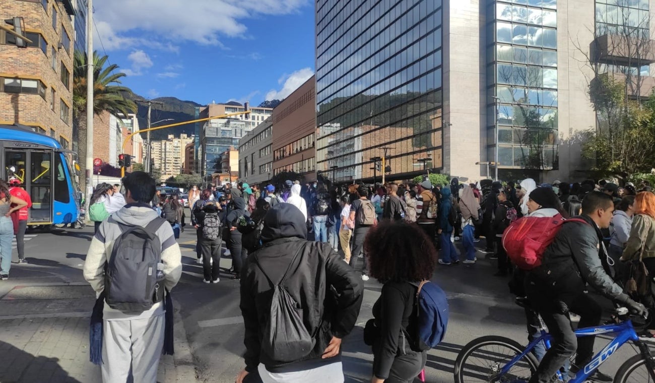 Protestas en la Calle 72 de Bogotá