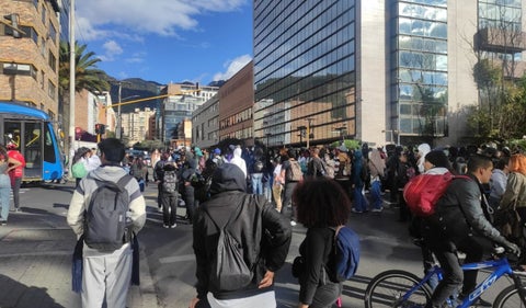 Protestas en la Calle 72 de Bogotá