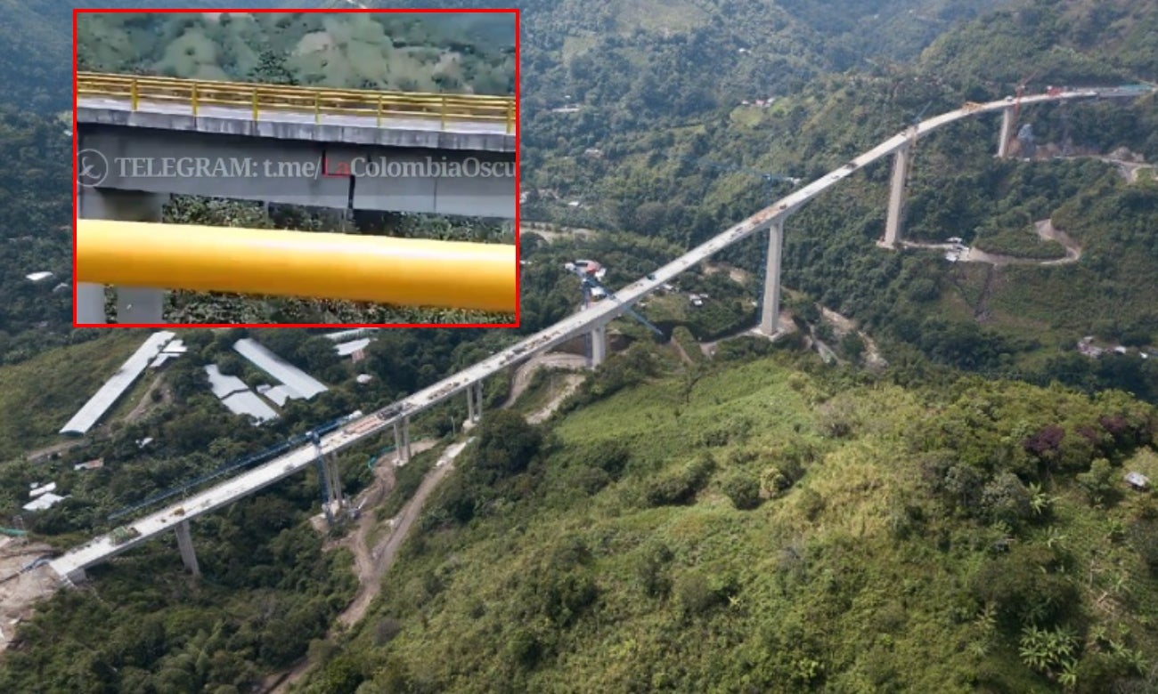 Denuncian que uno de los puentes más largos de Colombia se está separando