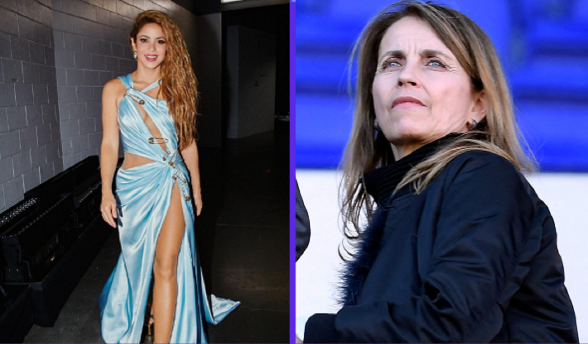 Collage de Shakira y la madre de Piqué
