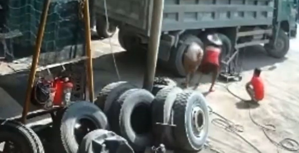 Explosión de una llanta