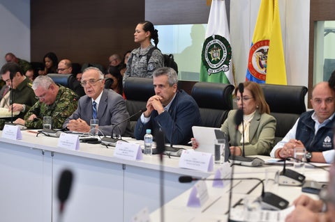 Varios ministros durante el consejo de seguridad de cara a las elecciones de octubre de 2023.