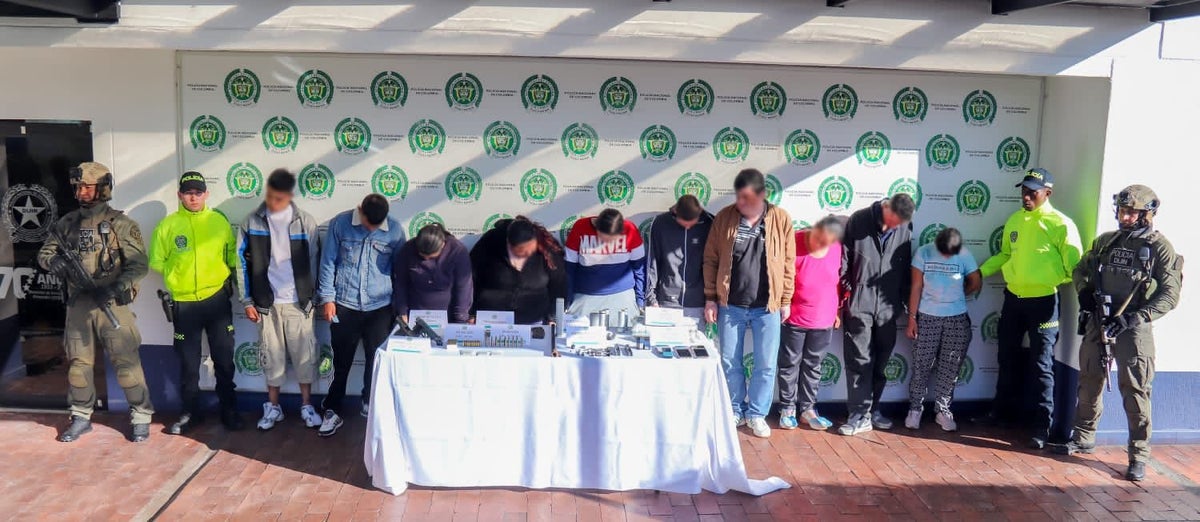 Captura de banda La Familia en Bogotá