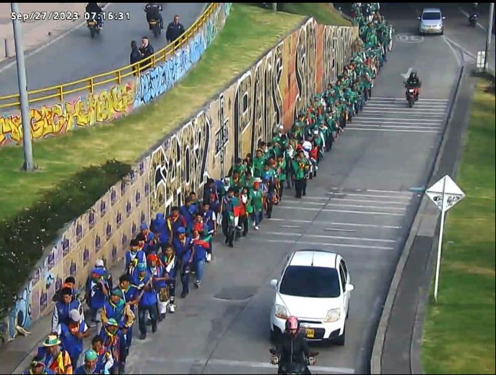 Marchas indígenas en Bogotá
