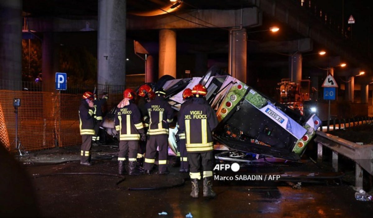 Accidente de bus en Italia