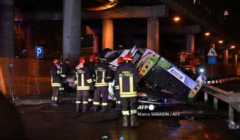 Accidente de bus en Italia