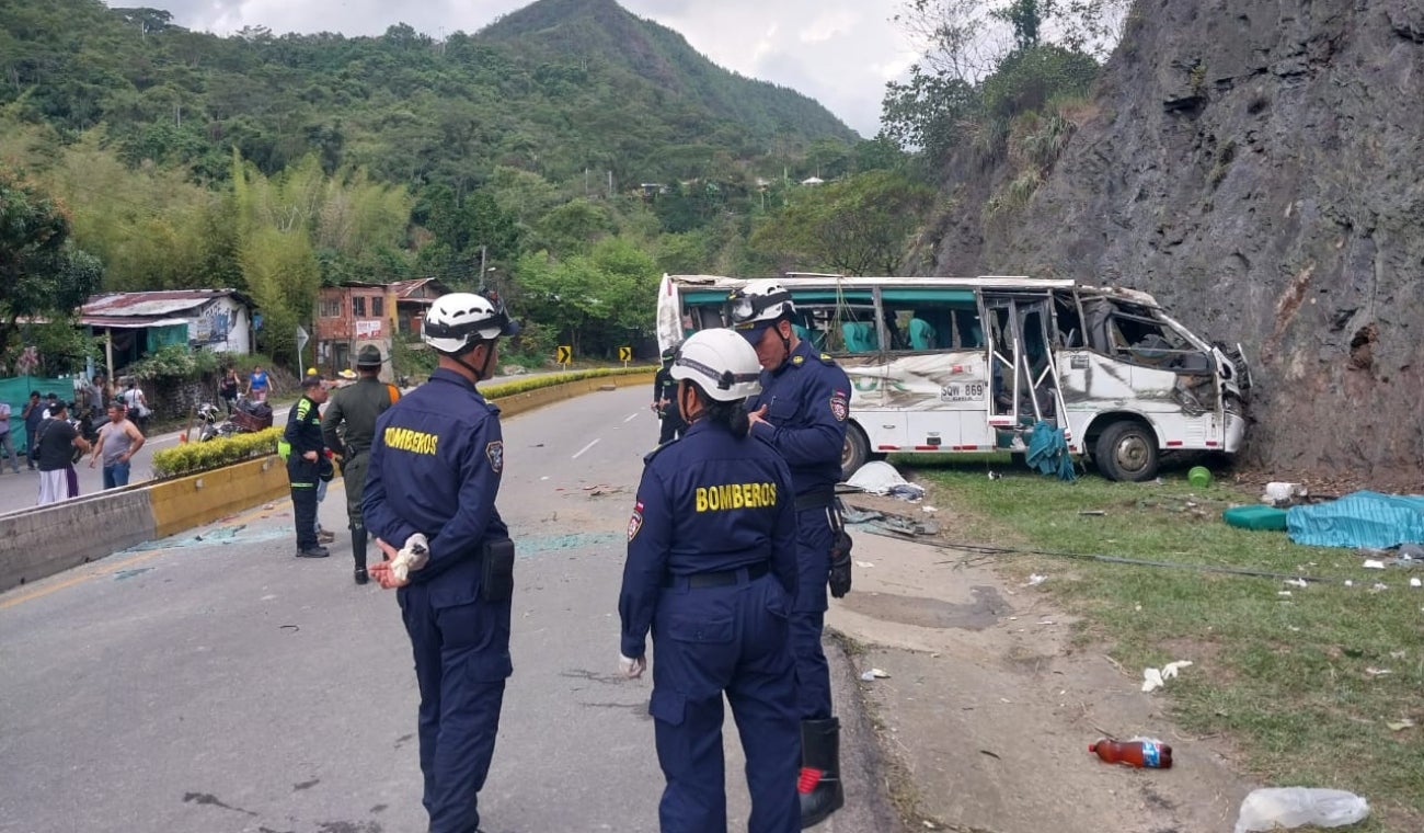 Accidente vía La Vega