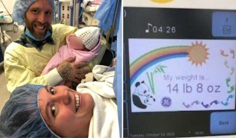 Rompió récord: Mujer dio a luz a bebé de más de 6 kilos; es su quinto hijo
