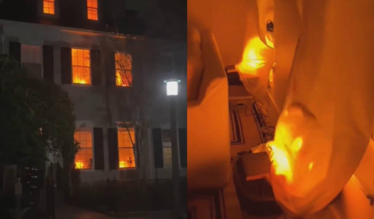 Decoraron su casa para Halloween simulando un incendio y llegaron los bomberos
