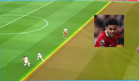 El gol de Luis Díaz anulado