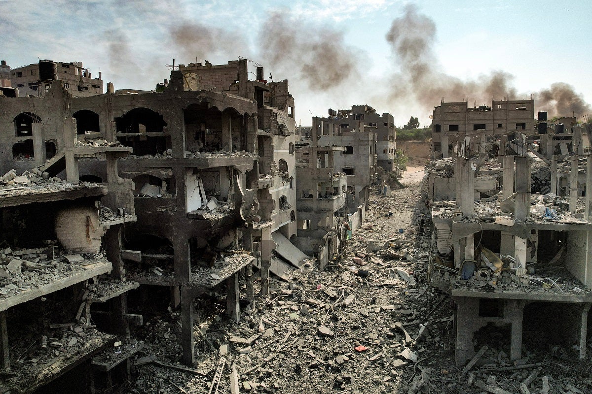 Bombardeos y destrucción en la Franja de Gaza