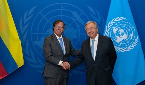 Gustavo Petro y António Guterres