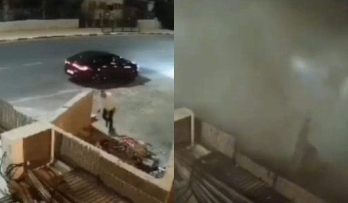 Hombre se esconde de misil en Israel