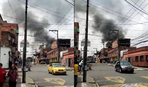 Incendio en bodega de Bogotá