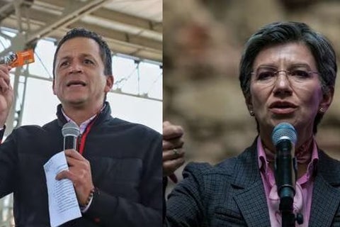 Juan Carlos Saldarriaga y Claudia López