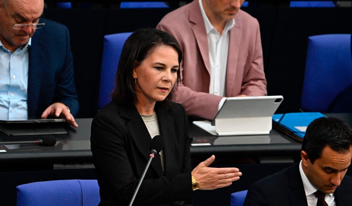 La ministra de Exteriores de Alemania, Annalena Baerbock, condena a Hamás