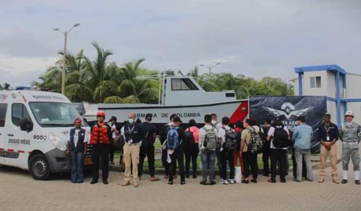 Migrantes rescatados en San Andrés