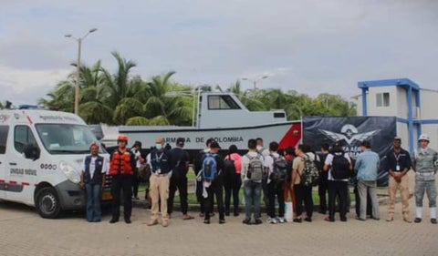 Migrantes rescatados en San Andrés