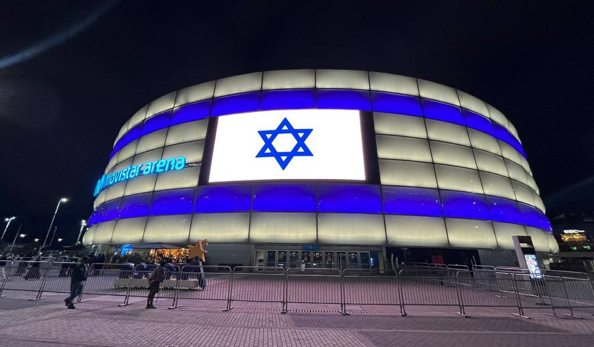Movistar Arena proyectó la bandera de Israel