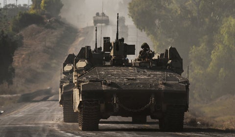 Soldados de Israel cerca de la Franja de Gaza