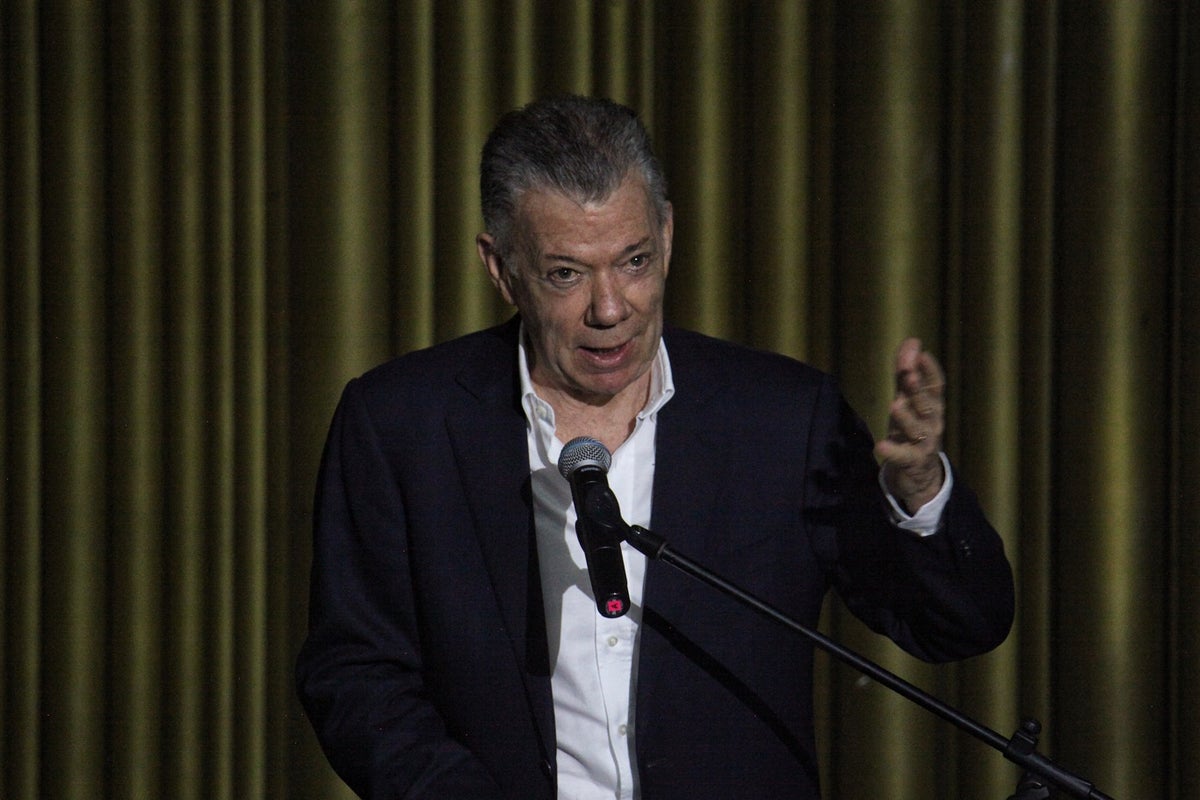 Juan Manuel Santos Calderon, expresidente y Nobel de Paz en la Conmemoración de los 7 años de la firma del acuerdo de paz con la guerrillera de las FARC.