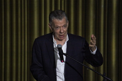 Juan Manuel Santos Calderon, expresidente y Nobel de Paz en la Conmemoración de los 7 años de la firma del acuerdo de paz con la guerrillera de las FARC.