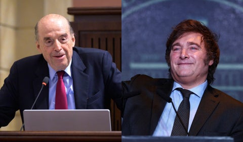 Álvaro Leyva y Javier Milei