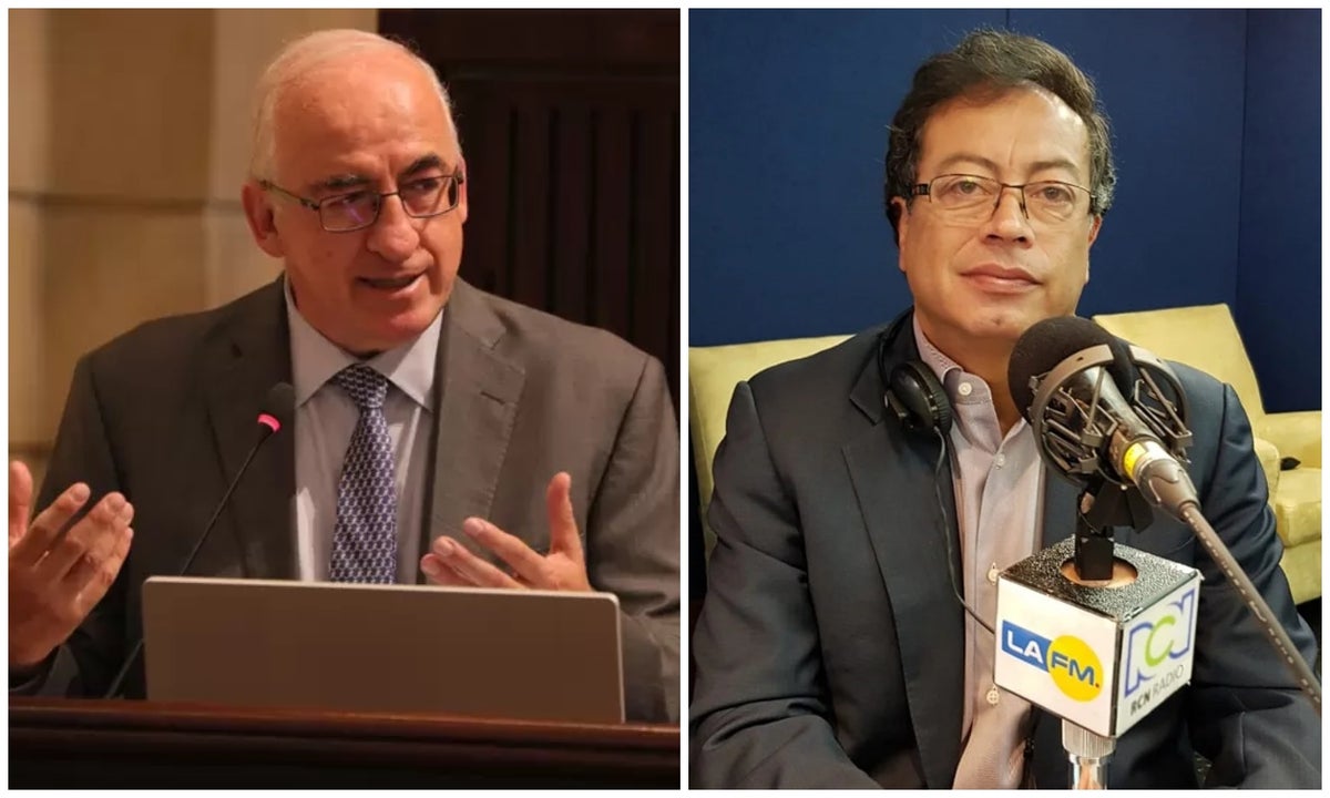 Leonardo Villar, Gerente General del Banco de la República, y el presidente Gustavo Petro