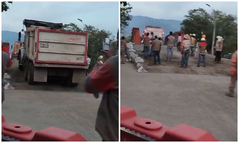 Puente que iba a ser inaugurado en Antioquia se partió: hubo pánico