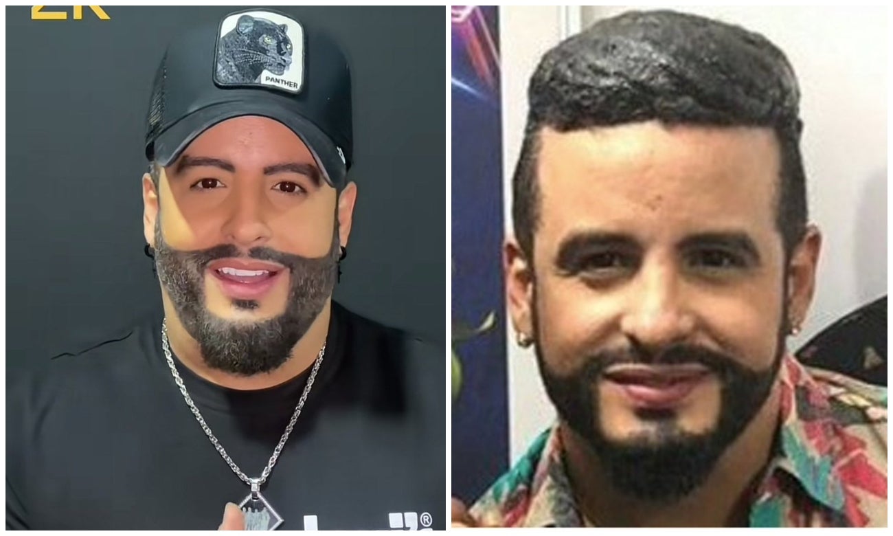 Nelson Velásquez con su barba y cabello que parecen falsos