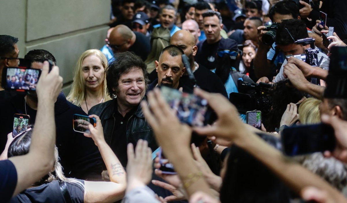 Javier Milei, durante las elecciones en Argentina