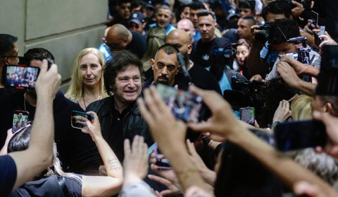 Javier Milei, durante las elecciones en Argentina