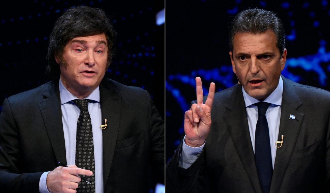 Javier Milei y Sergio Massa