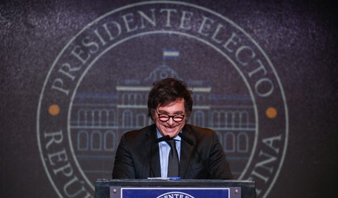Javier Milei, presidente electo de Argentina